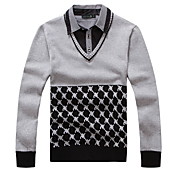 mænds tyk skjorte krave strik sweater