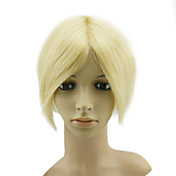 Mono Top Médio Peruca Cabelo Liso Loiro
