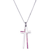 Fabulous Titanium With Cross Cubic Zirconia Women's Necklaces (More Colors)