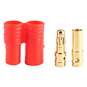 5 Pairs Mystery GW002B 3.5mm Gold Plated Connector with Red Plastic Housing