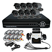 8-kanaals DVR Home Security Surveillance Camera System met 8 Warterproof Outdoor IR CCTV