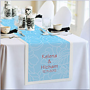 Personalized Reception Desk Table Runner - light Blue Print