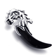 herenmode dierlijke tand hanger (gratis ketting) (5,8 * 2,5 * 1,4 cm)