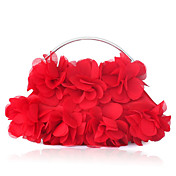 Charming Silk with Tulle Flowers Evening Handbag/Clutches