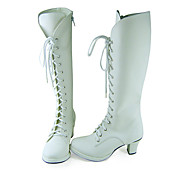 White PU Leather 6.3cm High Heel Sweet Lolita Boots