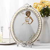 Oval Silver Plated Alloy Wedding Photo Frame