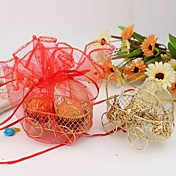 Pram do bebê design favorece caixas com sacos de organza (conjunto de 12)