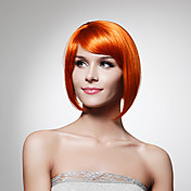 Capless Chin Length Synthetic Golden Brown Bob Style Hair Wig