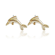 Charming Alloy Dolphin Design Stud Earrings