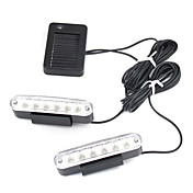 Décoration de voiture Auto 6 LED clignotante Lumière énergie solaire