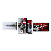 Dipinti a mano pittura ad olio Paesaggio astratto oversize Set di 4