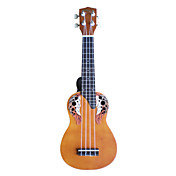 (Volver Arch) Estilo uva Boca Basswood Plastic Side Top & Soprano Ukulele Volver a Bolsa / Selecciones (Brown)
