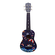 (Regalo de Navidad) Contrachapado Ukulele Soprano Basswood con / bolso / Cadena de Selecciones