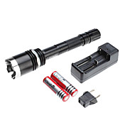 UltraFire X9 Focus Adjustable Zoom 5-Mode Cree XM-L T6 LED Flashlight Set (10W, 1000LM, 1x18650)