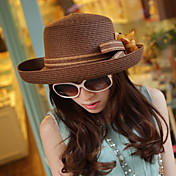 donne chiffon cappello di paglia fiore (circonferenza :56-57 0,5 centimetri)