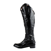 Leather Low Heel Knee High Boots With Zipper Party / Evening Shoes