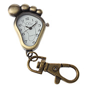 Unisex Footprint Design Alloy Analog Quarz Schlüsselbund Uhr (Bronze)