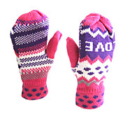 Kleurrijke Patroon Lady's Wollen Garen Handschoenen (Love Tatoo)