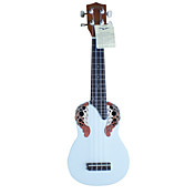 (Volver Arch) Estilo uva Boca Basswood Plastic Side Top & Soprano Ukulele Volver a Bolsa / Selecciones (Blanco)