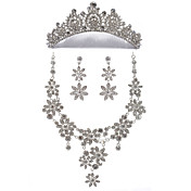 Amazing Alloy With Rhinestone Women's Jewelry Set Including Necklace,Earrings,Tiara