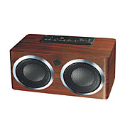 PN-06 Fine wooden box, double horn portable card speaker