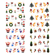 4pcs Christmas Gift 3D Decorations Nail Sticker