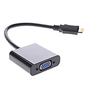 Mini HDMI Male to VGA Female Adapter Cable for Samsung Cellphones and Others