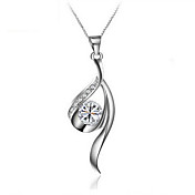 Women's Silver Diamond Pendant(incl.box and necklace)