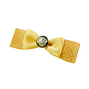 Handmade Yellow Satin 8.5cm Bow Sweet Lolita Headdress