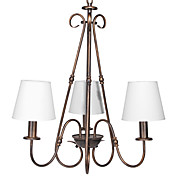 60W E14 3-light Chandelier with Glass Shades