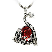 Women's Crystal Dragon Basic Short Pendant