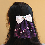 Handmade Purple and Pink Lace 10cm Bow Bow Sweet Lolita Headdress