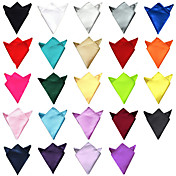 Men's Solid Color Faux Silk Handkerchief
