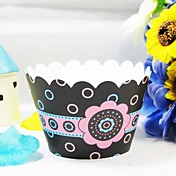 Lovely Floral Cupcake Wrapper (Set of 12)