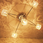 20W G4 jern og aluminium Flush Mount Light med Crystal Shades