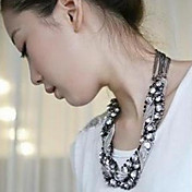 Women's Vintage Diamond Bow Layered Choker
