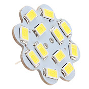 G4 6W 12x5630 SMD 500-560LM 6000-6500K Natural White Light Lotus Shaped Vertical Pin LED Spot Bulb (12V)
