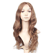New Glue-less Cap With Combs Body Wave 16" Brown 100% Indian Remy Lace Wig