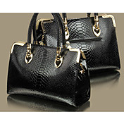 Women's Fake Crocodile Candy Color Tote(33*14*23CM)