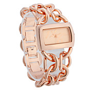 Mujer de aleación de cristal movimiento de cuarzo rectangular Forma Dress Watch (más color)
