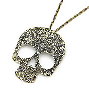 Patrón Punk Skull largo collar