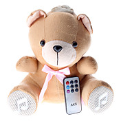 Oso de peluche de altavoces estéreo con USB Flash Drive y ranura para tarjetas SD
