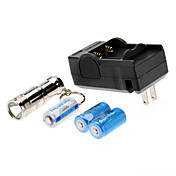 TrustFire MINI-01 Portable Keychain 3-Mode Cree XM-L T6 LED Flashlight Set (1000LM, 1xCR123)