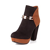 Fabulous Konstläder Chunky Heel Ankle Boots Med Split gemensamma Party / kväll Skor (Fler färger)