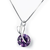 Personlized 925 foglia argento con ametista