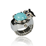 Charmant Alloy Uil Ontwerp Crystal Ring horloge