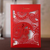Invitation florale de mariage délicat découpée au laser - Lot de 50 (plus de couleurs)