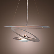 Comtemporary Spiral Shape Chandelier in Stainless Steel with 1 Natural Light Tube Nature Inspired