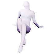 Hvid Spandex Lycra Unisex Zentai Suit