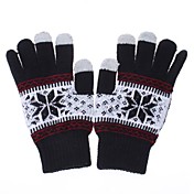 Snow Pattern Capacitive Screen Touching Hand Warmer Glovers for iPhone , iPad and Others (Assorted Colors)